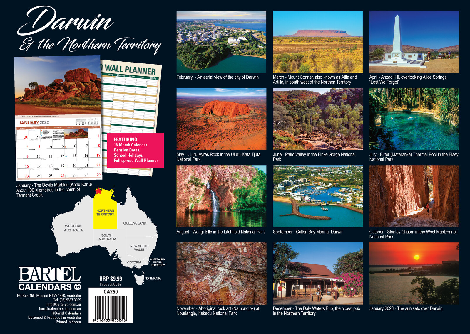 DARWIN & THE NORTHERN TERRITORY 2021 CALENDAR