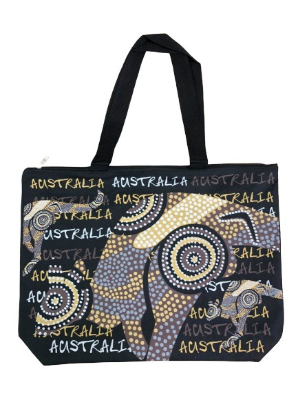 Large Shopping Bag Aboriginal Design Carry the Spirit of Indigenous Art with Style