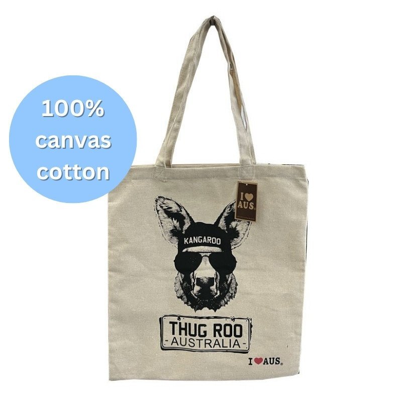 Thug Kangaroo Canvas Cotton Shopping Bag: Sustainable Style for ...
