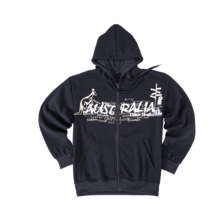 Australia Hoodie with Zip [Colour: Black] [Size: S - Small]
