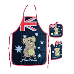 Apron, Mitten & Pot Holder Set - Australian Flag Koala