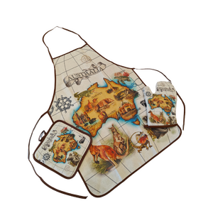 Apron, Mitten & Pot Holder Set -Australian Map