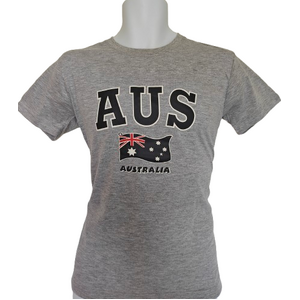 Grey Australian Flag Aus T-Shirt [Size: S - Small]