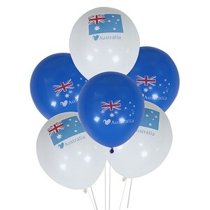 Australian Flag Balloons - Blue Pack of 8