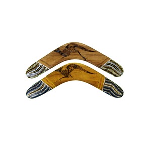 Boomerang - Aboriginal Dot & Burnt Art