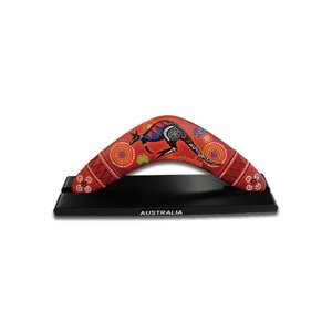 Boomerang with Stand - Red Resin