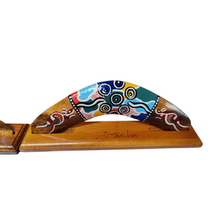 Boomerang with Stand - Aboriginal Art