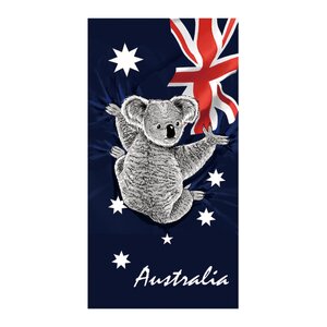 Koala with Flag Beach Towel