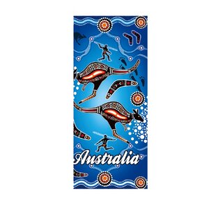 Blue Aboriginal Art Beach Towel