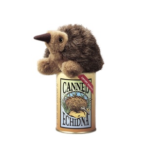 Plush Echidna in a Can
