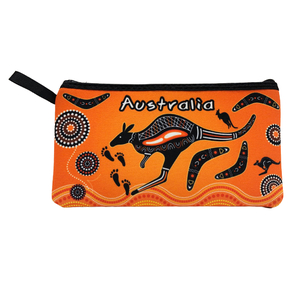 Orange Aboriginal Art Pencil Case