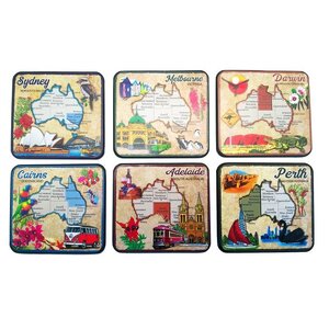 Australian Map - 6 Pack Coaster