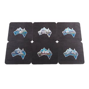 Sydney Icons Australian Map - 6 Pack Premium Coaster