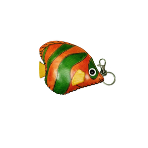 Handmade Leather Coin Purse - Fish