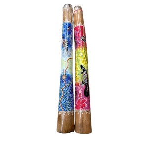 Hardwood Didgeridoo Full Dot with Animals - 60cm