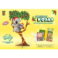 Christmas Koala Doodat Pop-Up 3D Construction Postcard