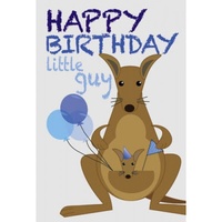 Kangaroo Joey - Happy Birthday Card