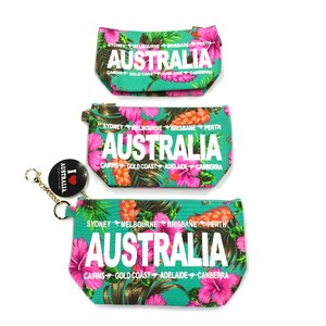 Blue Floral Cosmetic Bag - 3 in 1