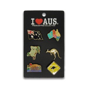 Classic Australian Assorted Hat Pins - 6 Pack