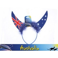 Australian Headband with Horns & Fur