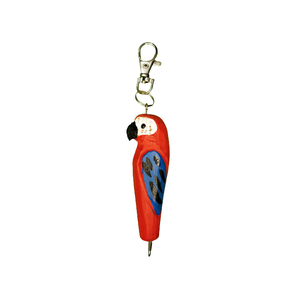 HAND CRAFTED KEYRING PEN - PARROT