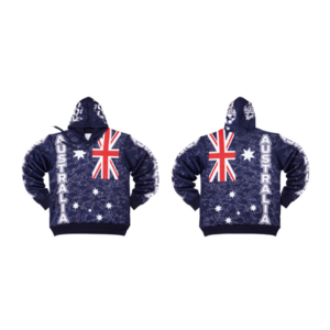 Multi Kangaroo Australian Flag Hoodie
