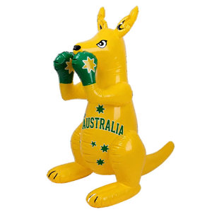 Inflatable Boxing Kangaroo with Green Gloves - Small 