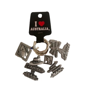 Pewter Roadsign Keyring - 4 Pack