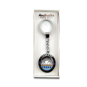 Spinning Sydney Blue Opera House - Premium Keyring