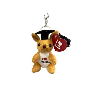 Graduation Plush Kangaroo Keyring