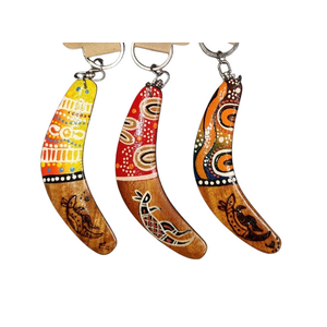 Wooden Boomerang Keyring