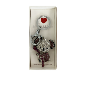 Sparkling Purple Silver Koala - Premium Keyring