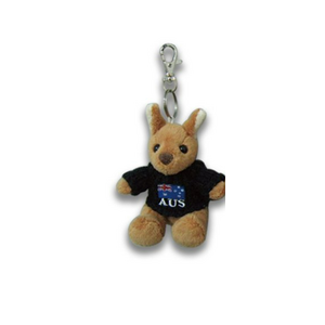 Kangaroo with Blue Jumper - Plush Keyring