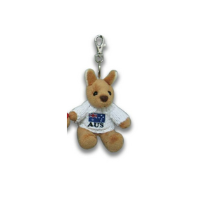 Kangaroo with White Jumper - Plush Keyring