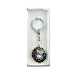 Spinning Grey Koala - Premium Keyring