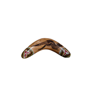 Boomerang Magnet - Aboriginal Dot & Burnt Art