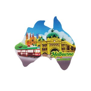Melbourne Map Shaped Magnet