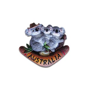 Three Koalas on Boomerang - Magnet 