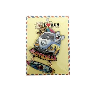 Kombi Van with Swing Surfboard - Magnet