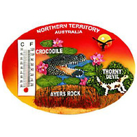 NORTHERN TERRITORY OVAL DESIGN MAGNET WITH THERMOMETER