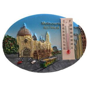MELBOURNE OVAL FRIDGE MAGNET WITH THERMOMETER