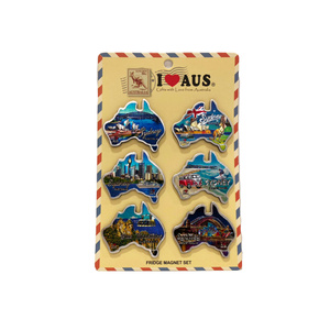 Map Shaped Sydney Designs - 6 Pack