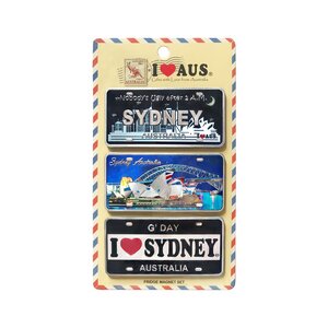 Sydney Harbour Night Number Plate - 3 Pack Magnet