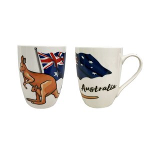 Kangaroo with Australian Flag Mug