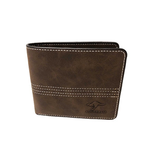 MENS WALLET - BROWN FOUR THREADS