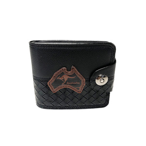 Kangaroo & Map Black - Mens Wallet