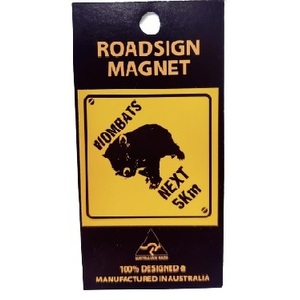 Small Wombat Roadsign Magnet