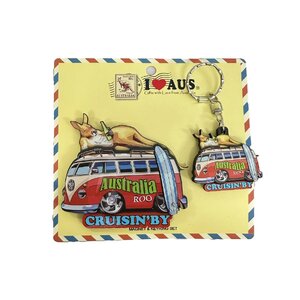 Kombi Van Kangaroo - Magnet & Keyring