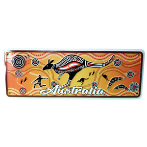 Aboriginal Art Kangaroo - Number Plate