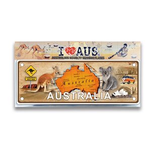 Australian Map - Number Plate